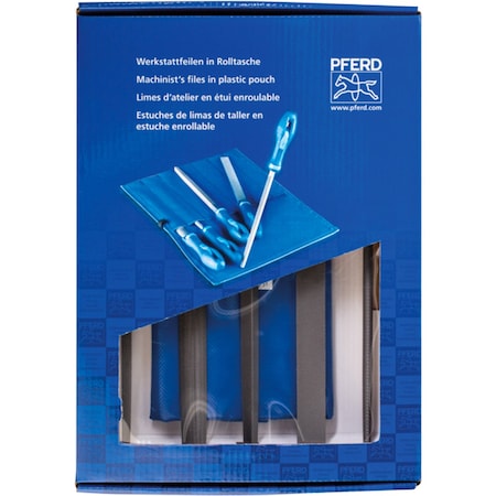 Pferd 16081 10in File Set 542-WRU 5 Machinist files in pouch 16081-PFERD